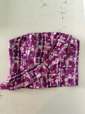 French Connection Meadow Mauve Pink Multicolor Print Top
